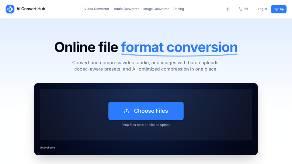 Screenshot of AI Convert Hub