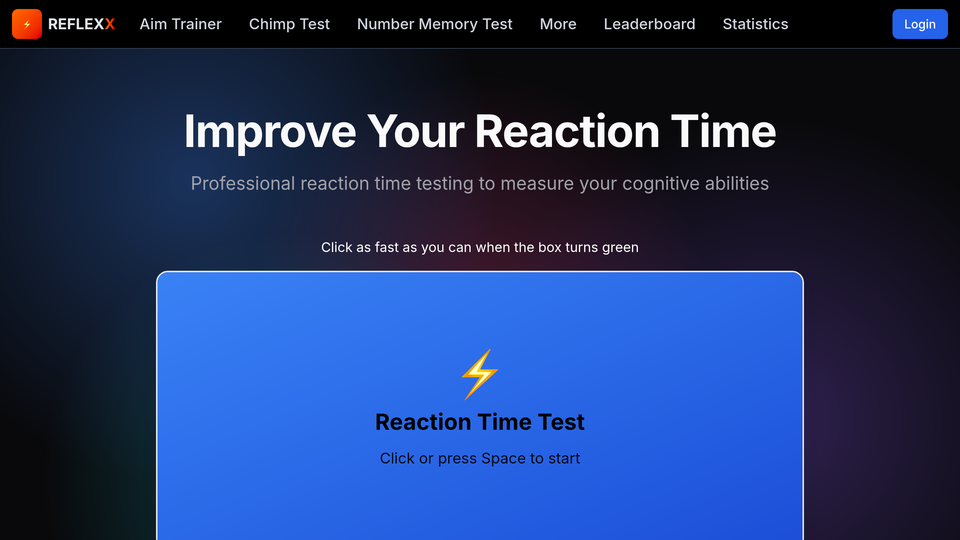 Screenshot of reflex x