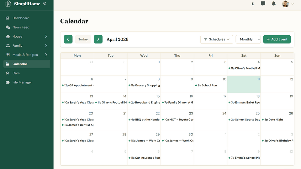 Screenshot of SimpliHome