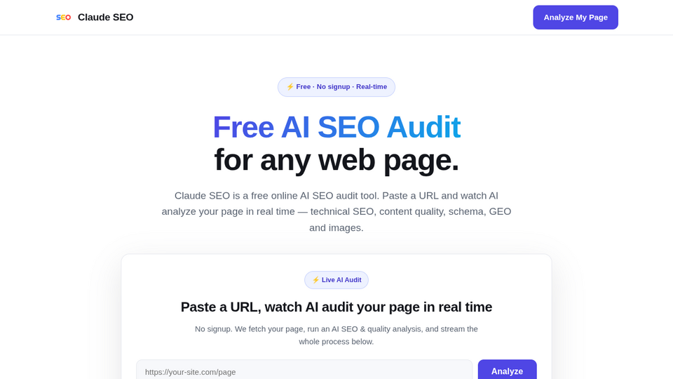 Screenshot of Claude SEO
