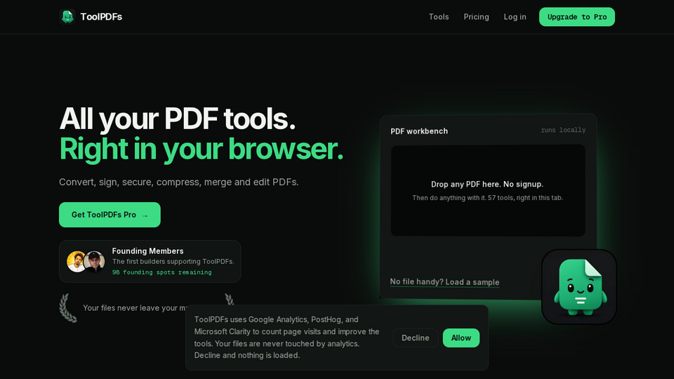 Screenshot of ToolPDFs