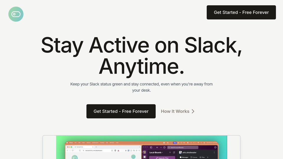 Screenshot of Slackactivity