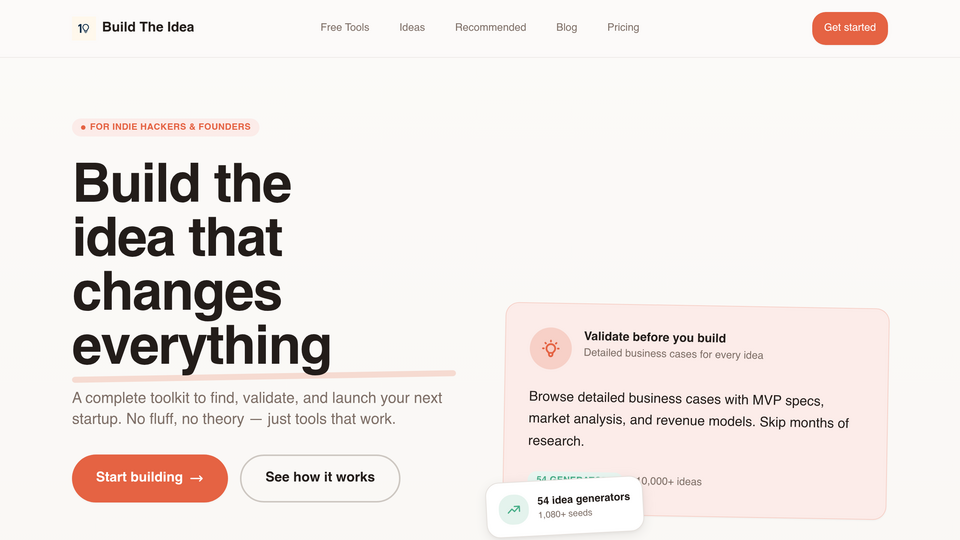 Screenshot of Build The Idea
