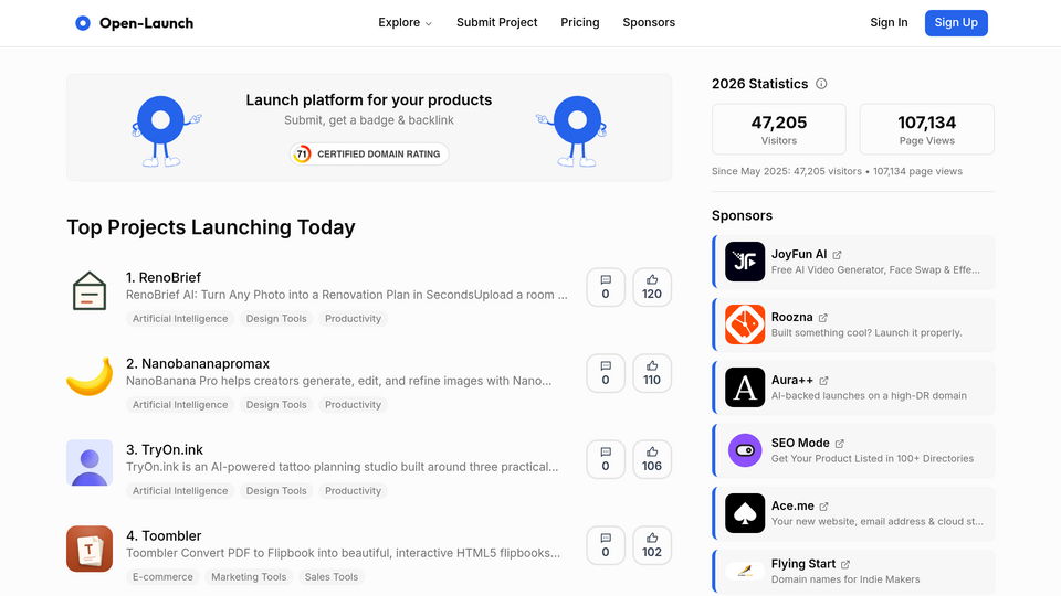 Screenshot of Open-Launch