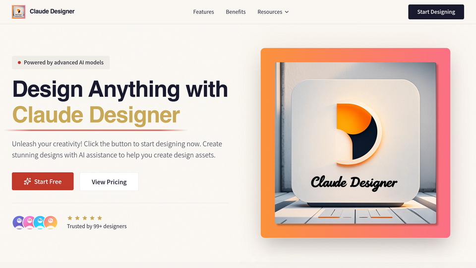 Screenshot of Claude Designer