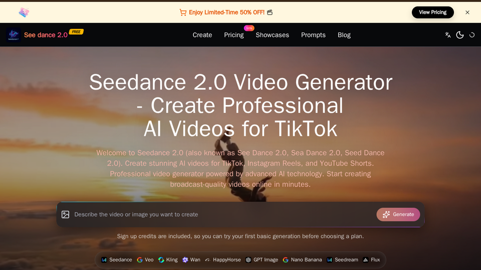 Screenshot of Seedance 2.0