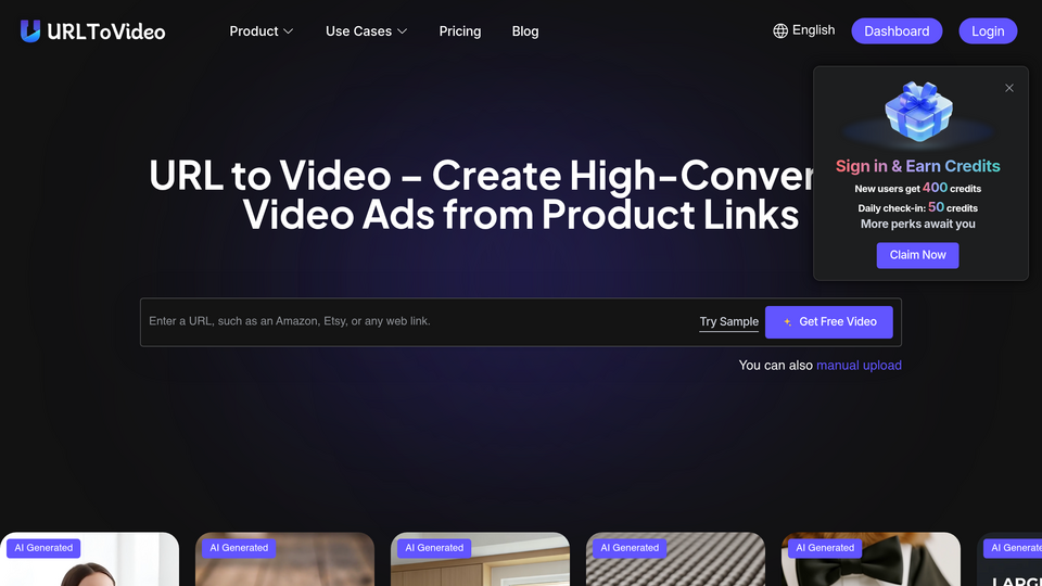 Screenshot of URL To Video