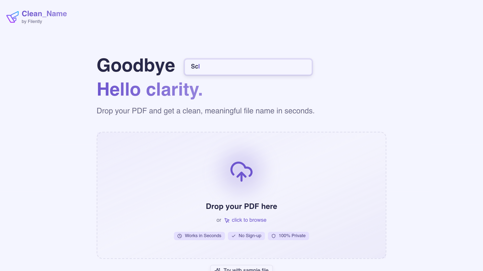Screenshot of Clean_Name