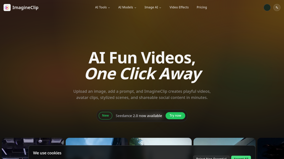 Screenshot of ImagineClip