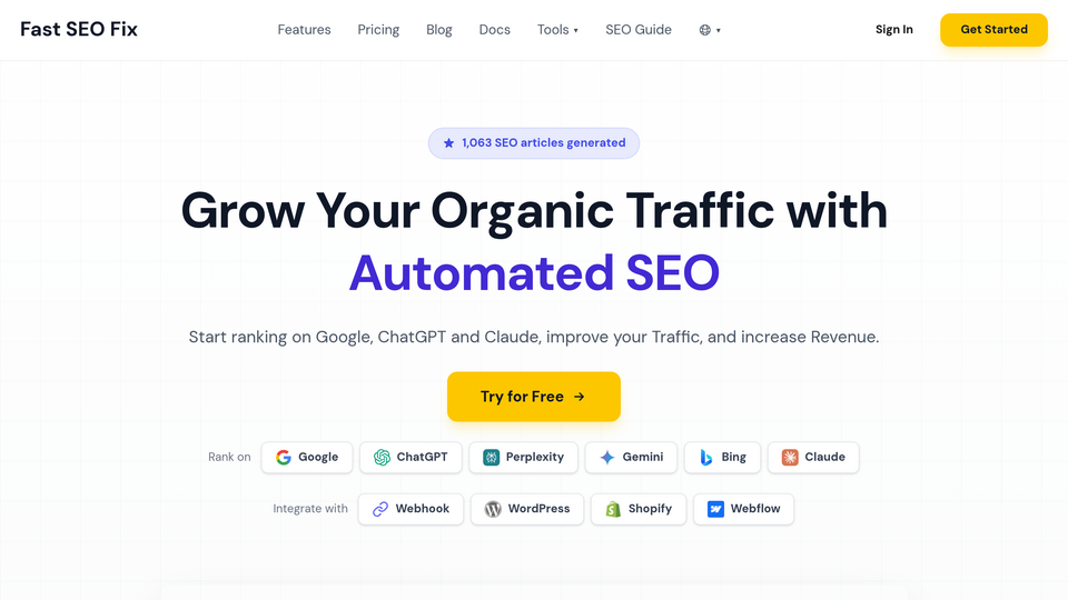 Screenshot of Fast SEO Fix