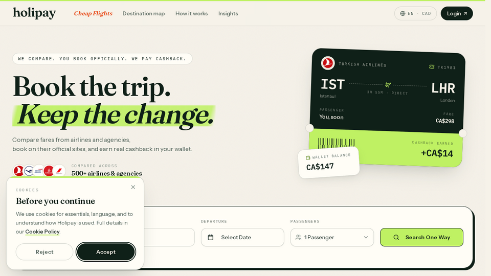 Screenshot of Holipay