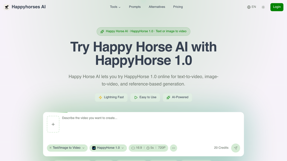 Screenshot of happy horse