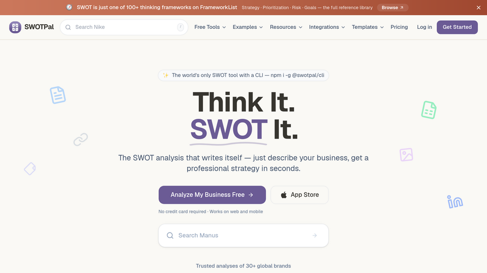 Screenshot of SWOTPal