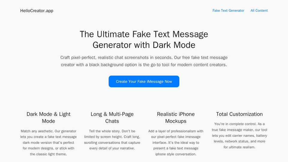 Screenshot of Hello Creator