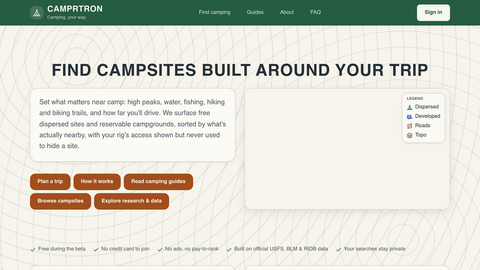 Screenshot of Camprtron