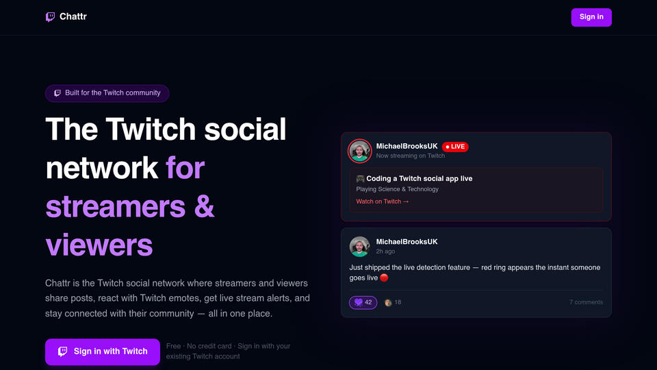 Screenshot of Chattr