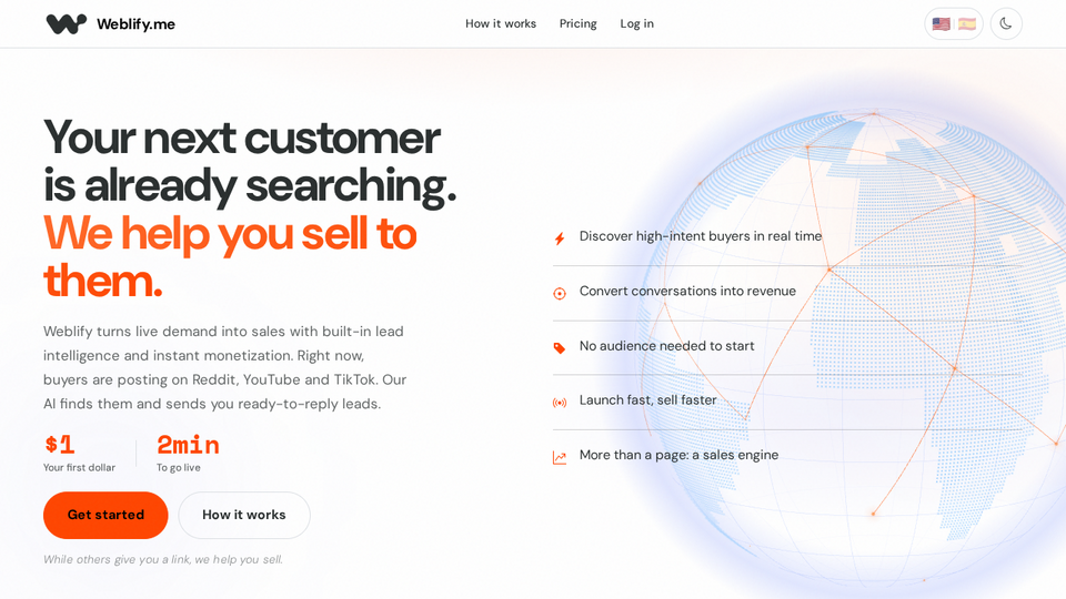 Screenshot of Weblify.me