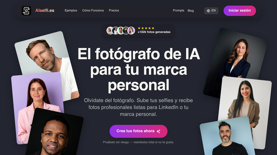Screenshot of aiselfi.es