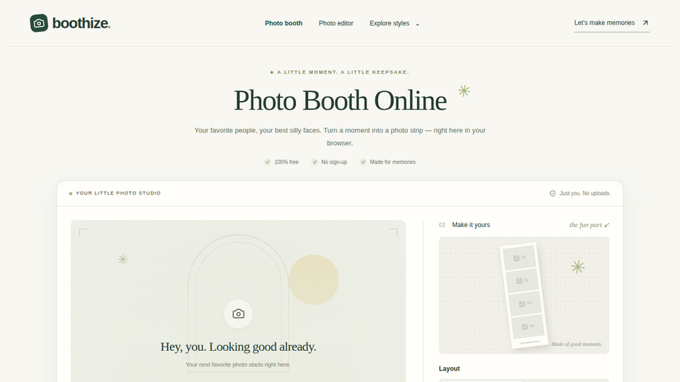 Screenshot of Boothize