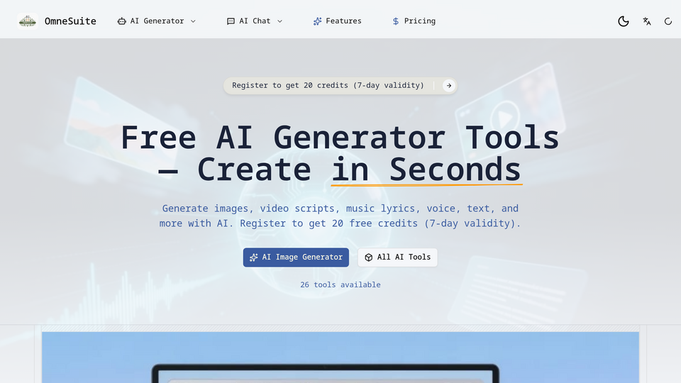Screenshot of OmneSuite