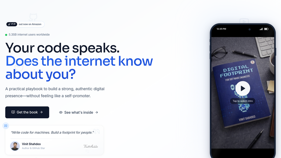 Screenshot of Digital Footprint