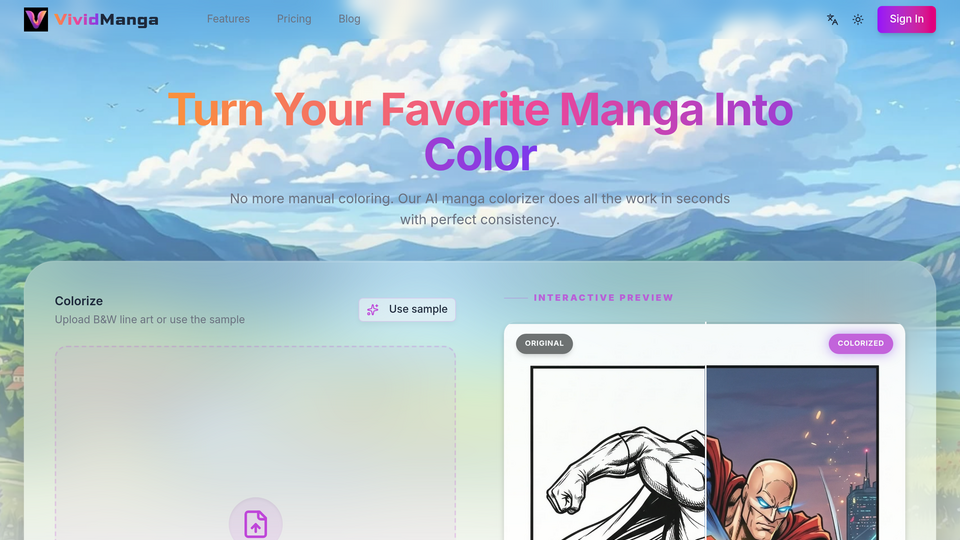 Screenshot of VividManga