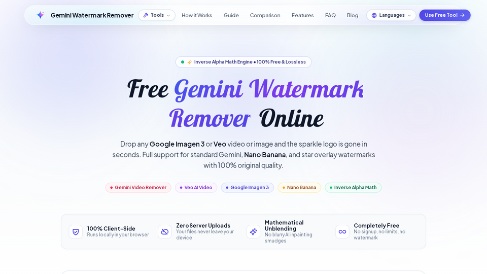 Screenshot of Gemini Watermark Remover