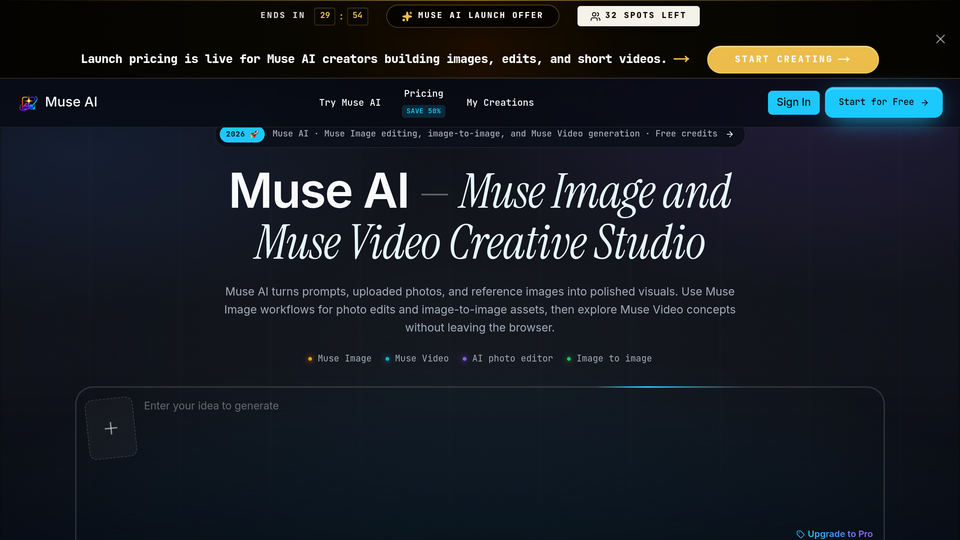 Screenshot of Muse AI