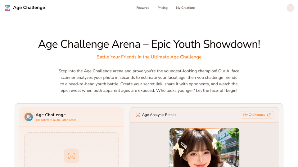Screenshot of AI Age Challenge