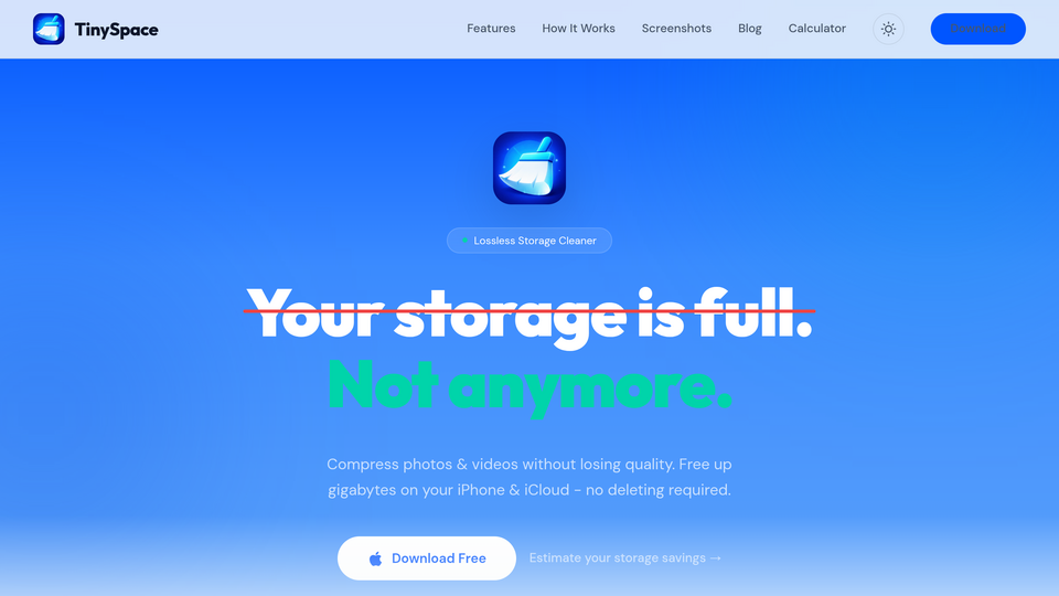 Screenshot of TinySpace