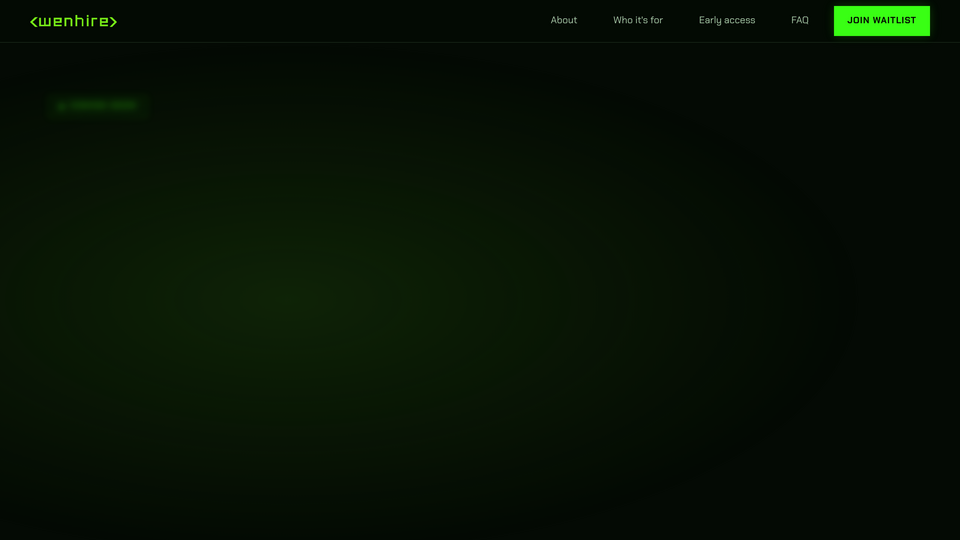 Screenshot of wenhire