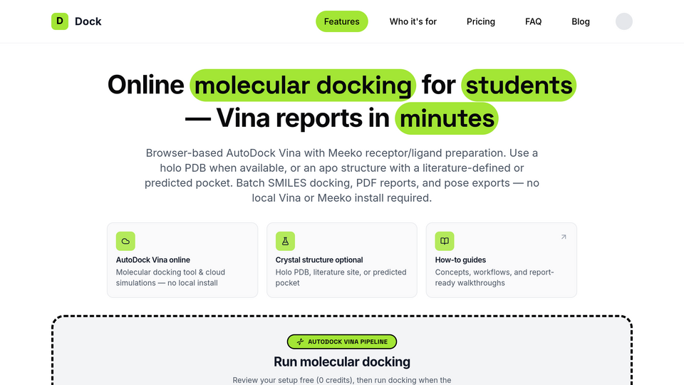 Screenshot of Molecular Docking
