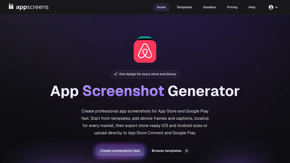 Screenshot of AppScreens