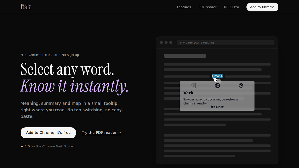 Screenshot of ftak