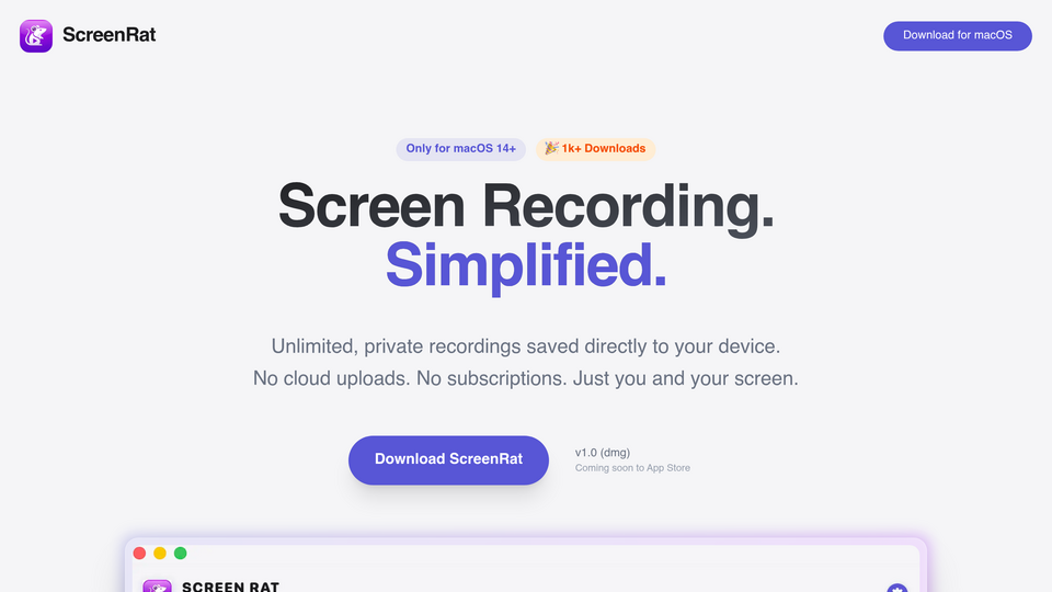Screenshot of ScreenRat