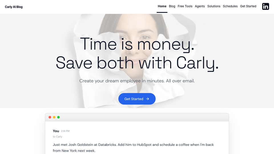 Screenshot of Carly AI