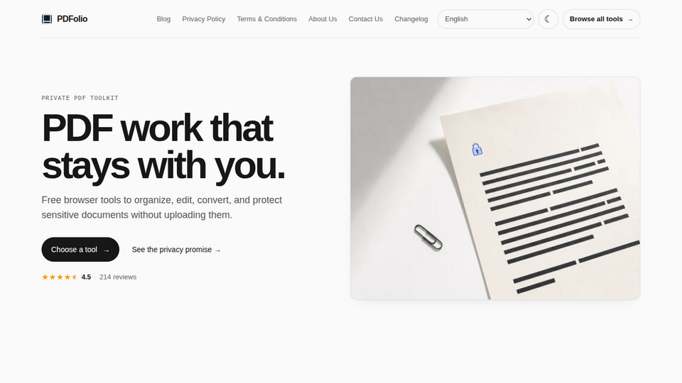 Screenshot of PDFolio