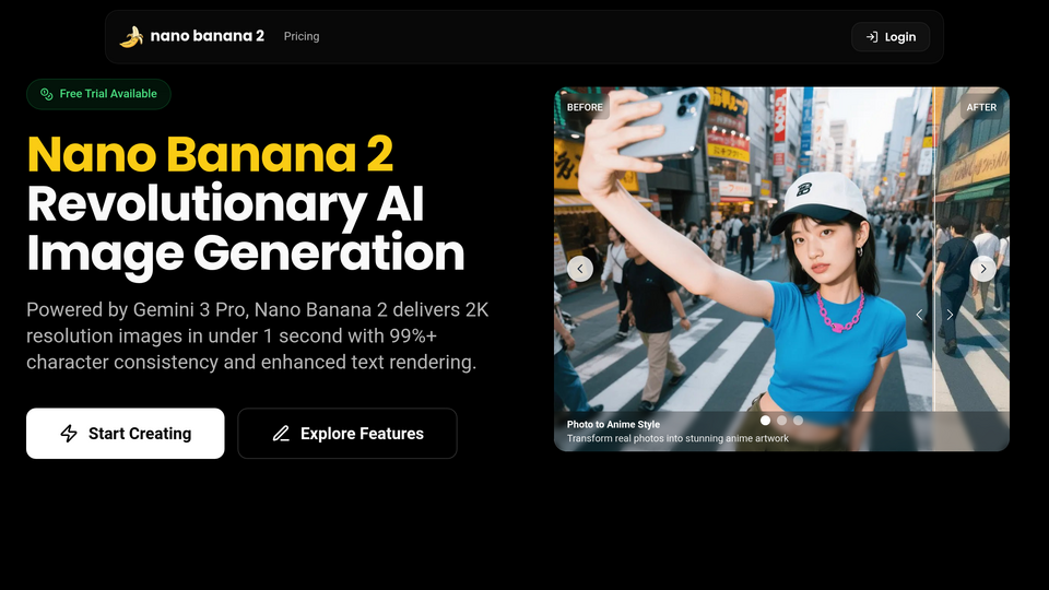 Screenshot of Nano Banana 2 Image Gene
