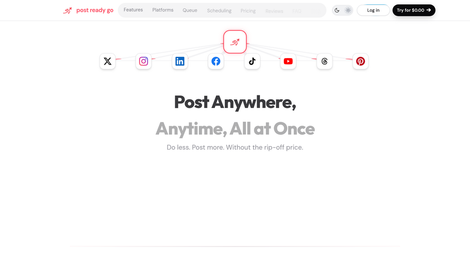 Screenshot of postreadygo