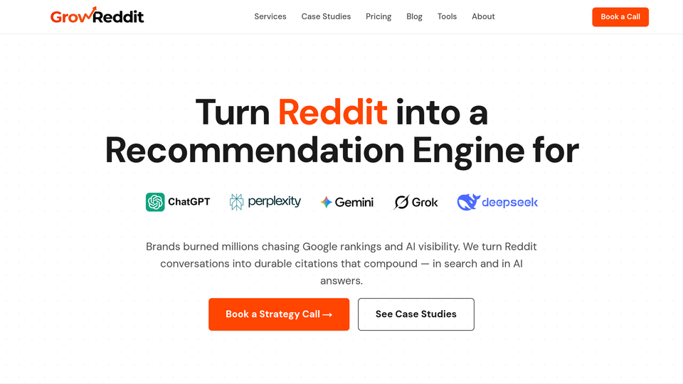 Screenshot of GrowReddit