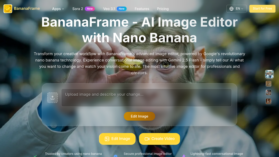 Screenshot of BananaFrame
