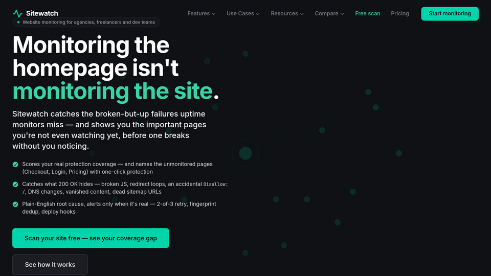 Screenshot of Sitewatch