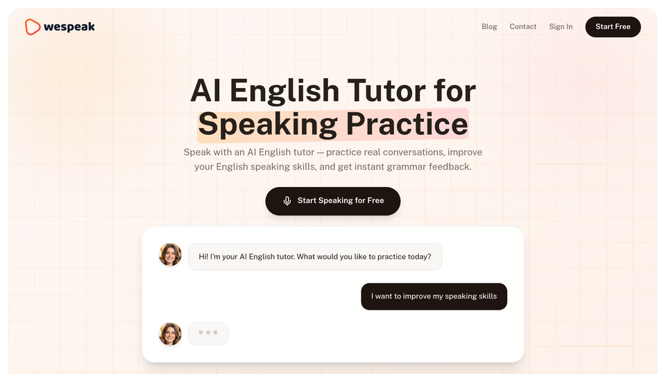 Screenshot of WeSpeak