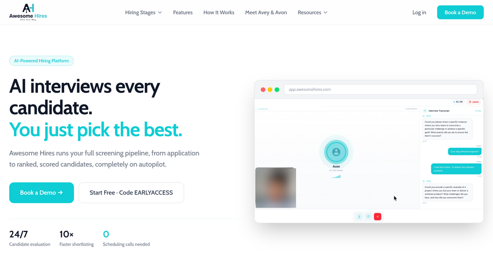 Screenshot of Awesome Hires