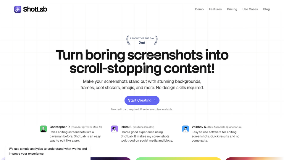 Screenshot of Shotlab