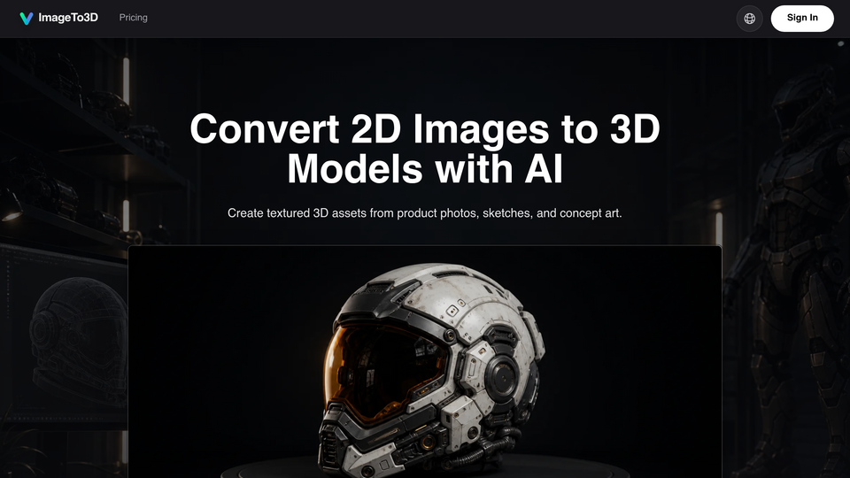 Screenshot of image to 3d