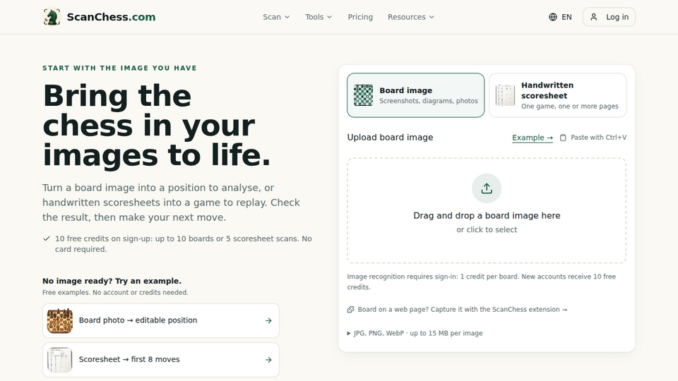 Screenshot of ScanChess