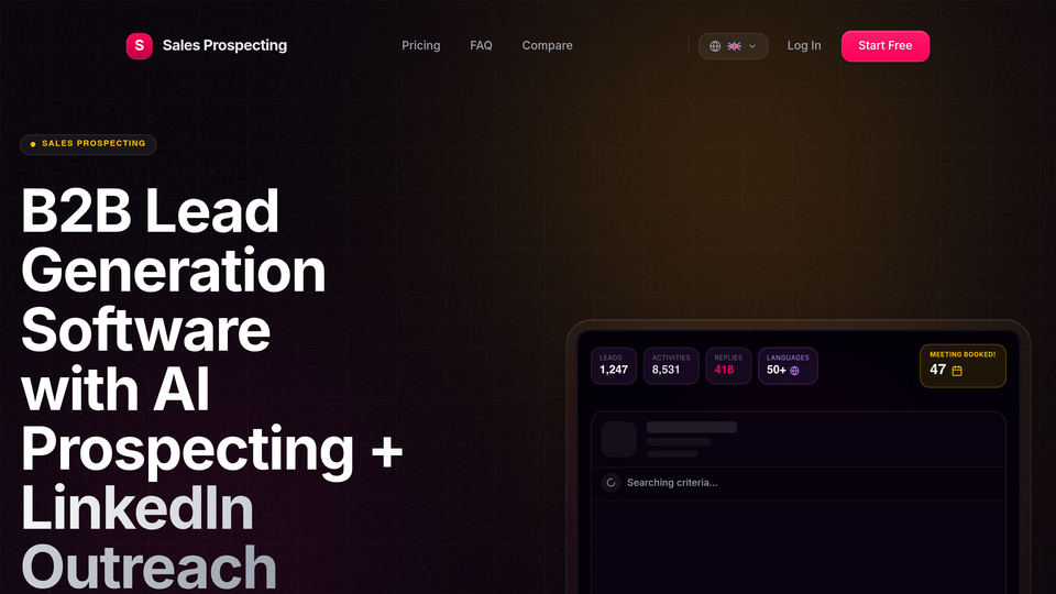 Screenshot of Sales Prospecting
