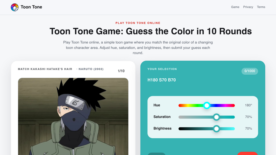Screenshot of Toon Tone