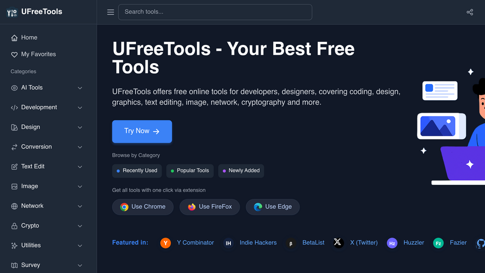 Screenshot of UFreeTools